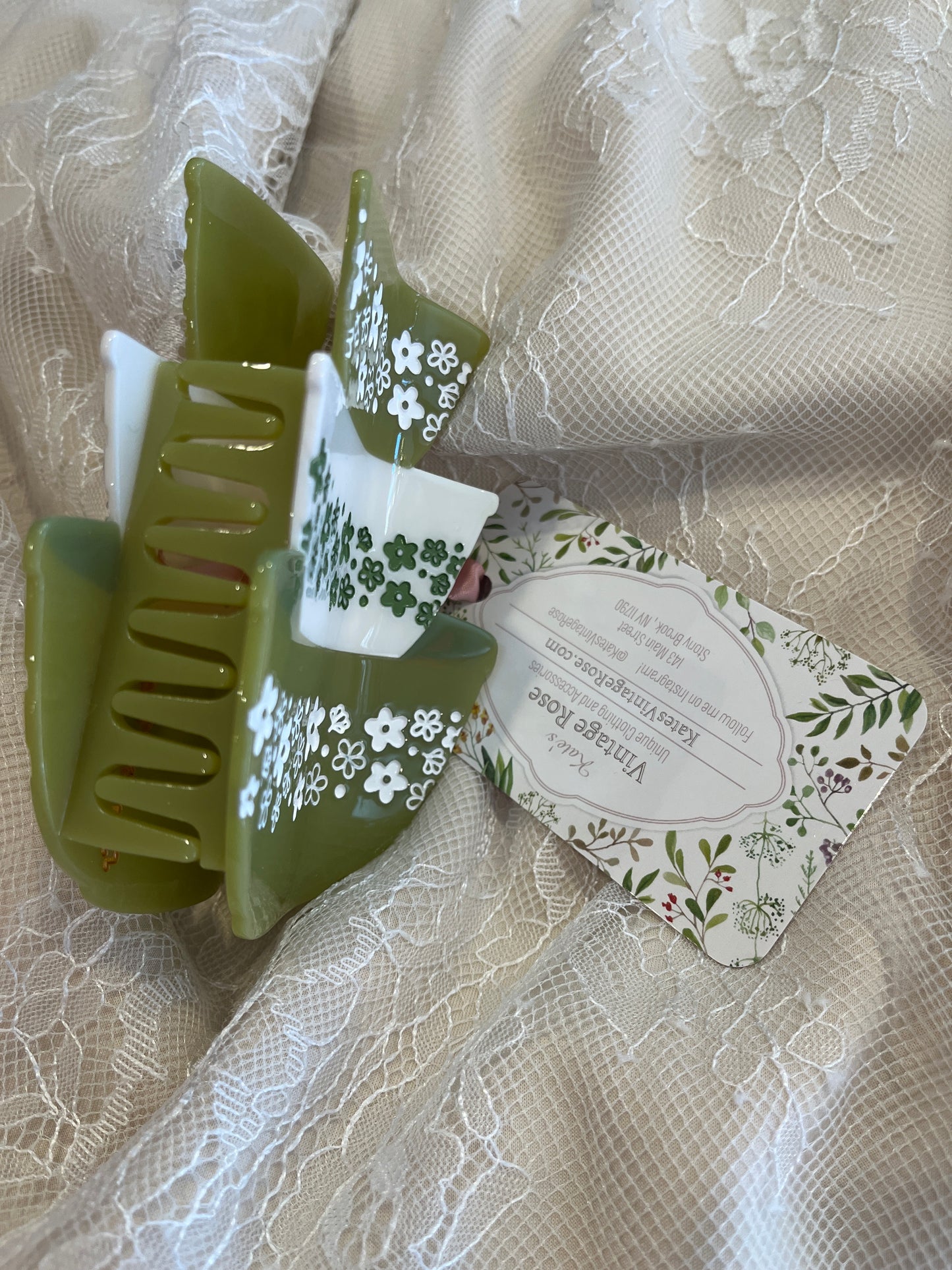 Vintage Pyrex Inspired Hair Claw Clip