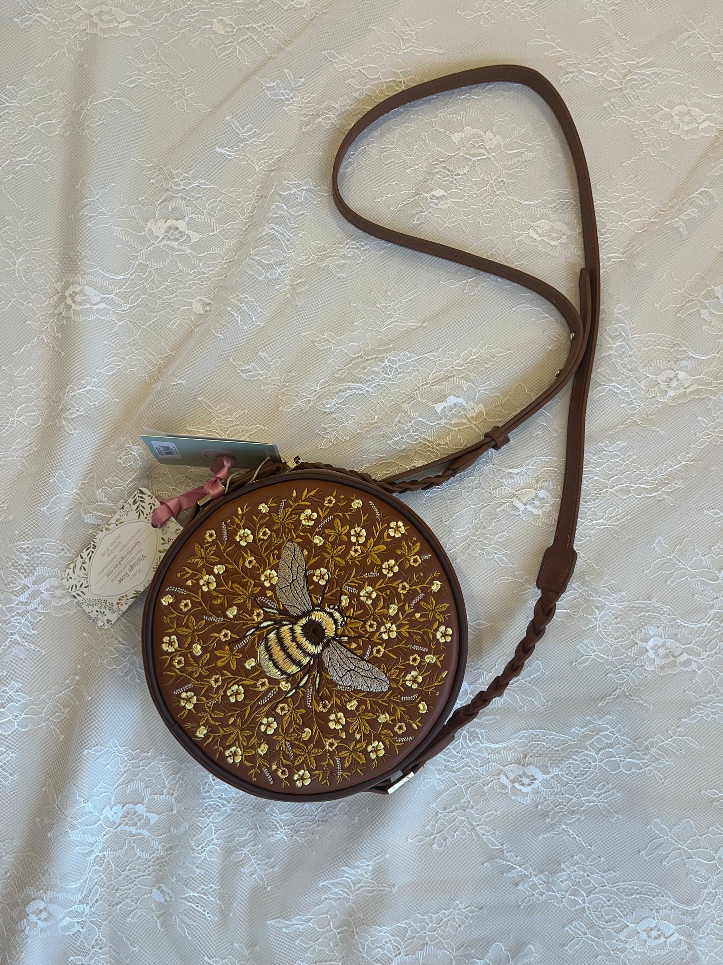 Fable England Bumble Bee Tan Circle Bag