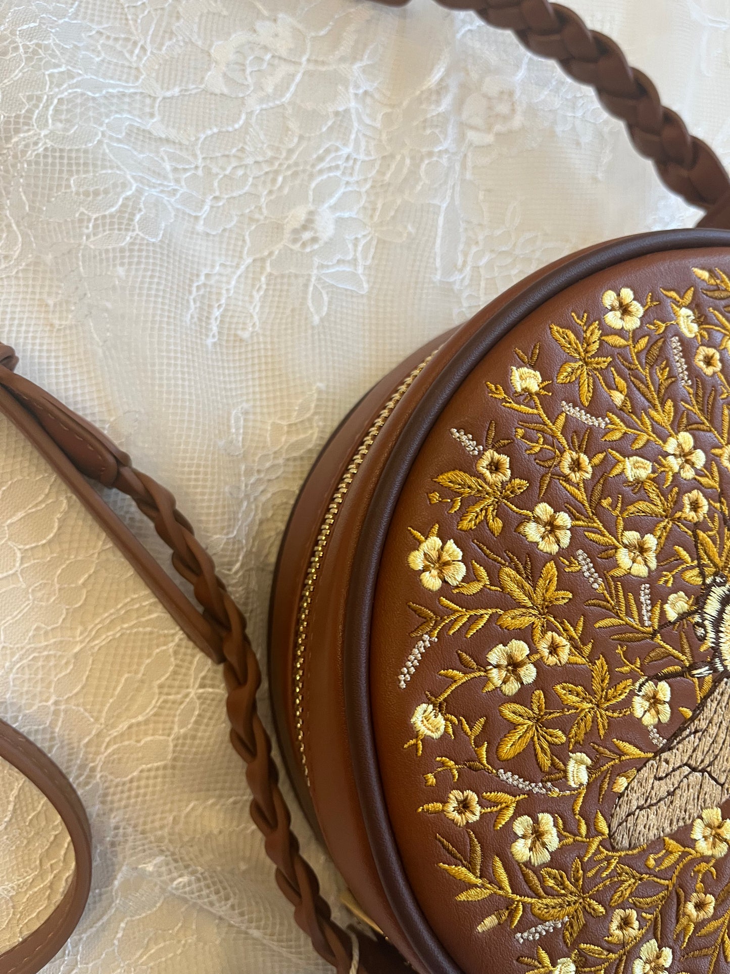 Fable England Bumble Bee Tan Circle Bag