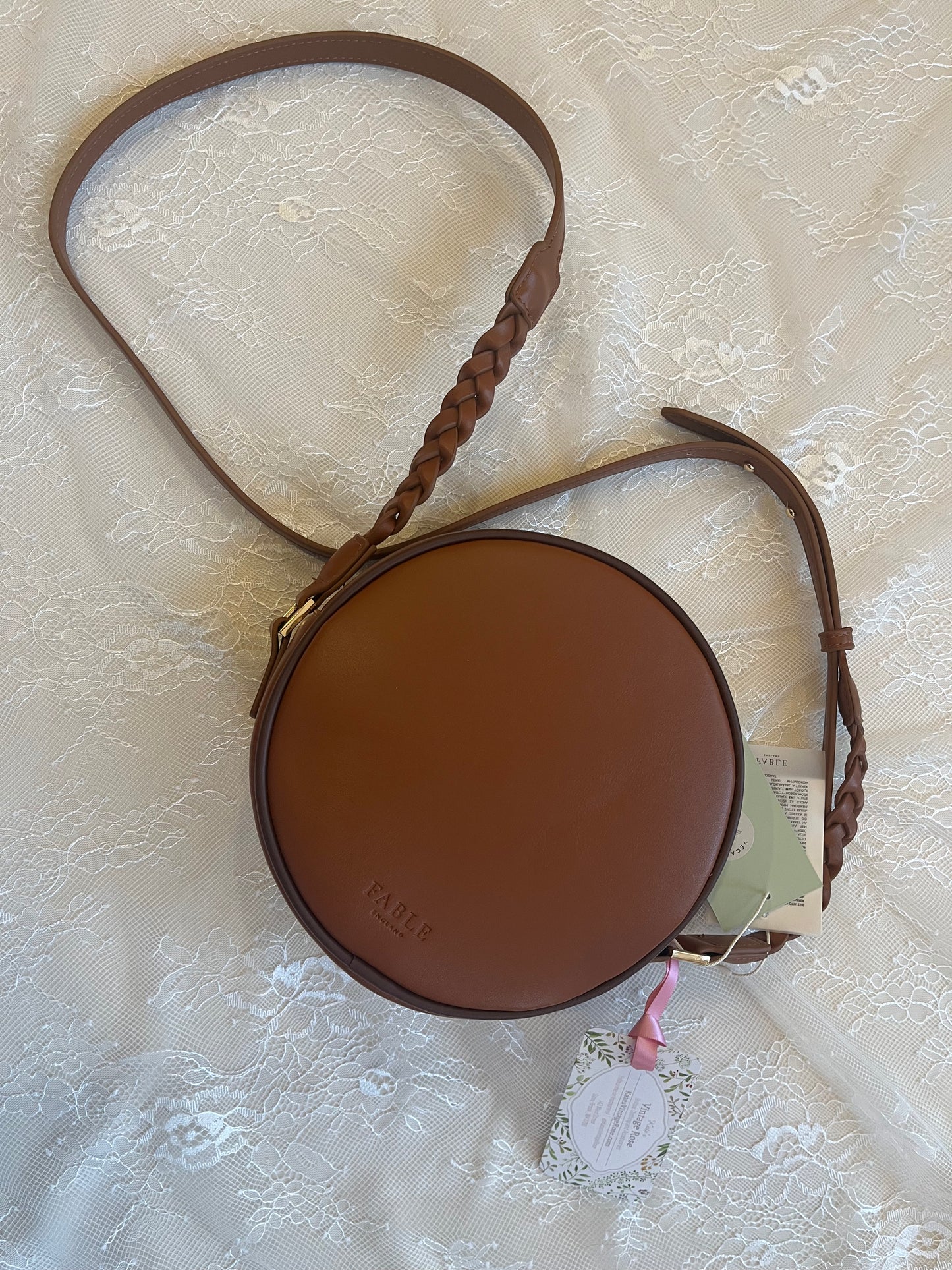 Fable England Bumble Bee Tan Circle Bag