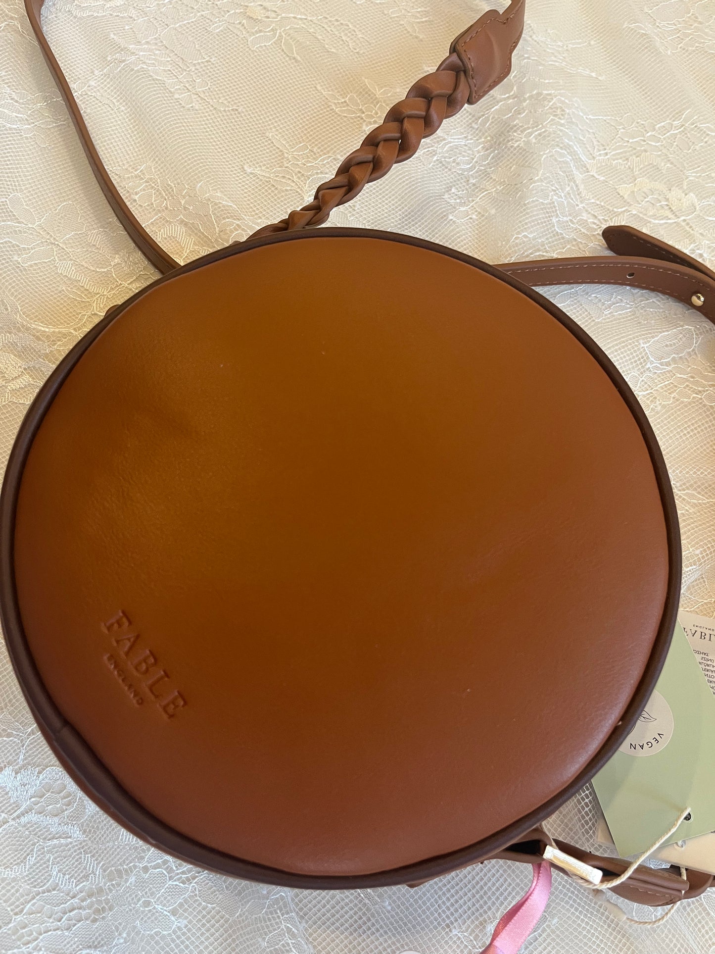 Fable England Bumble Bee Tan Circle Bag