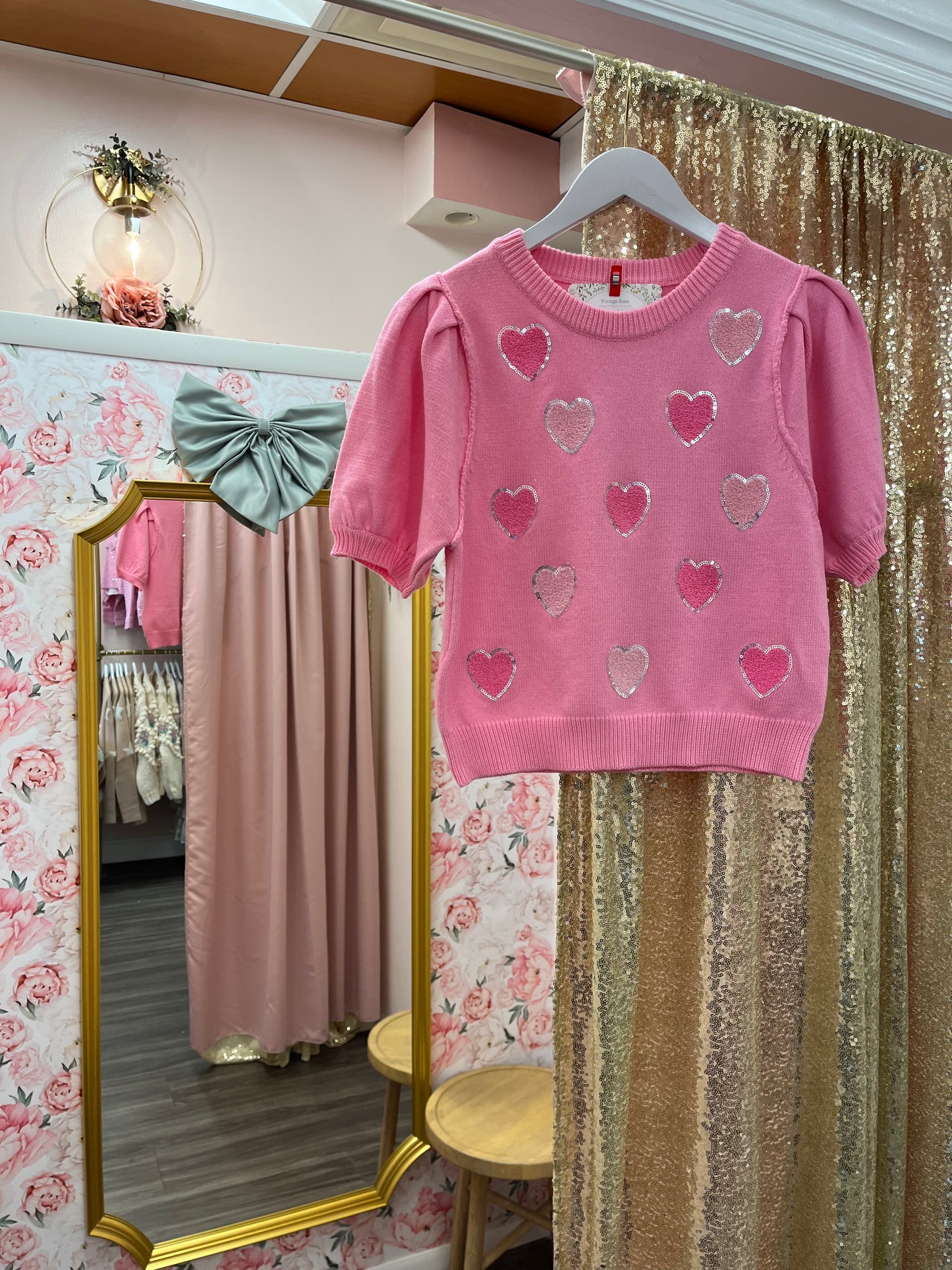Cordelia Sequin Hearts Sweater