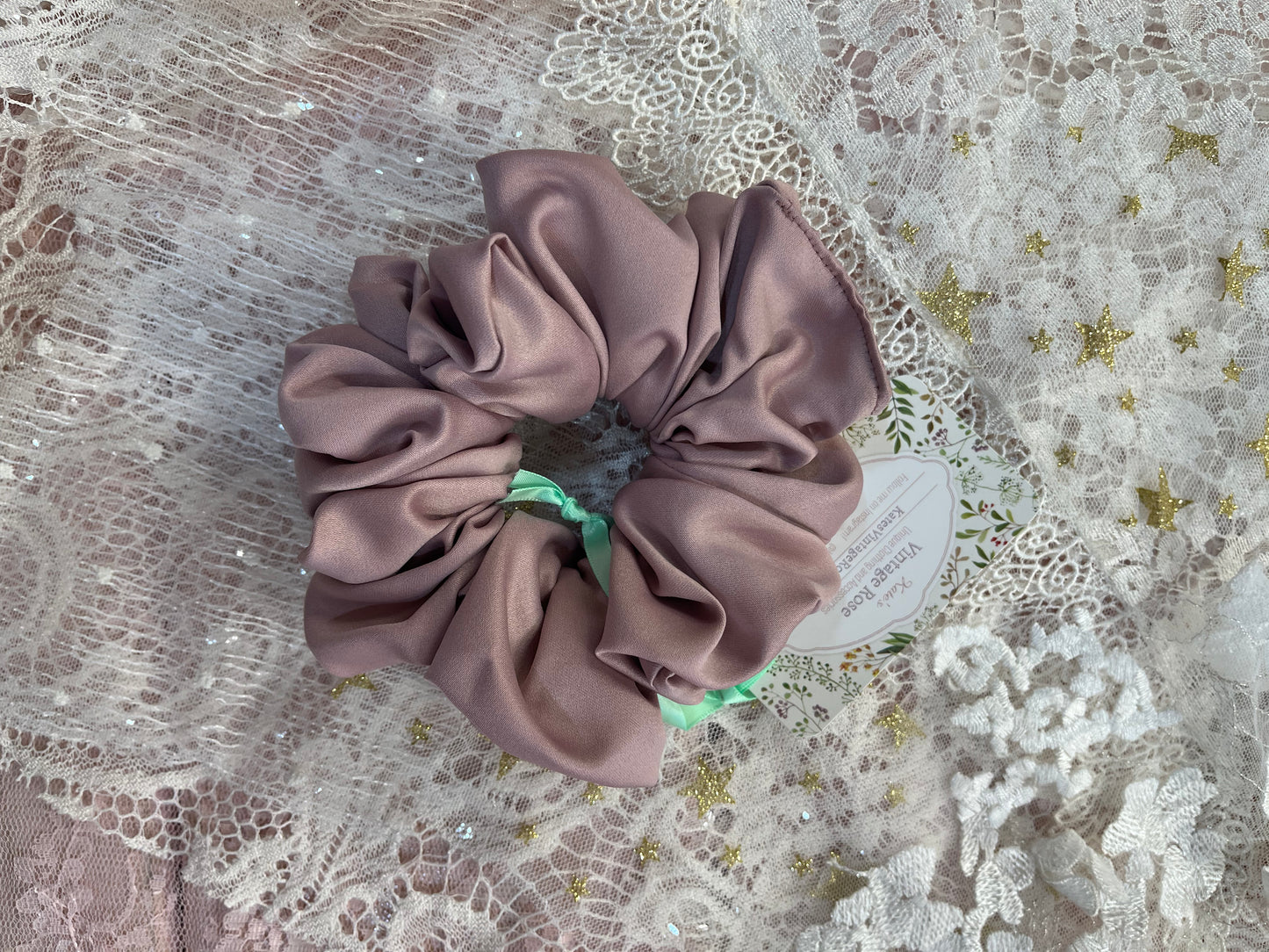 Dusty Purple XL Satin Around The Bun Scrunchie