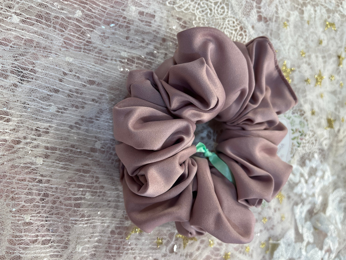 Dusty Purple XL Satin Around The Bun Scrunchie