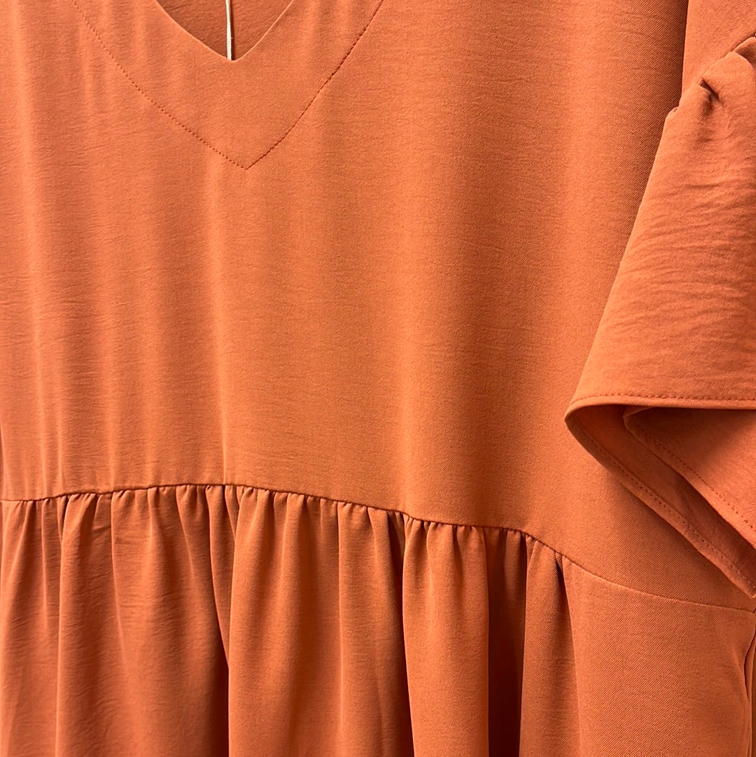 Wrenley Babydoll V-neck Top **FINAL SALE**