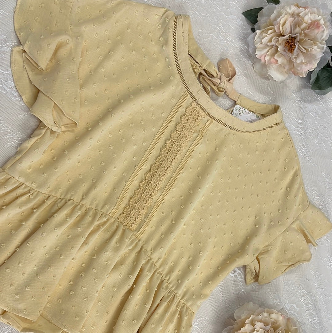 Lynette Flounce Hem Top