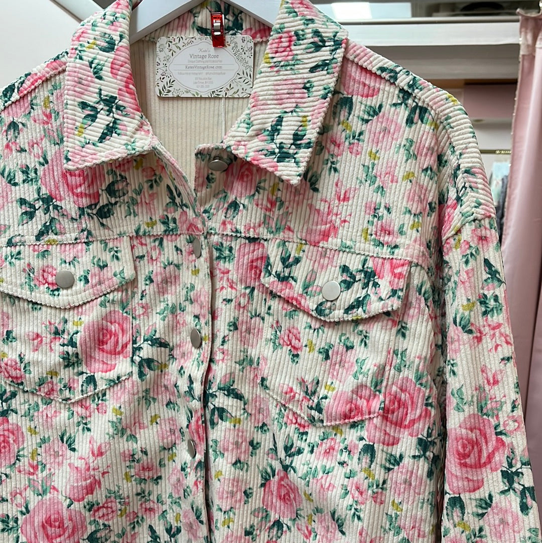 Rosie Floral Corduroy Jacket