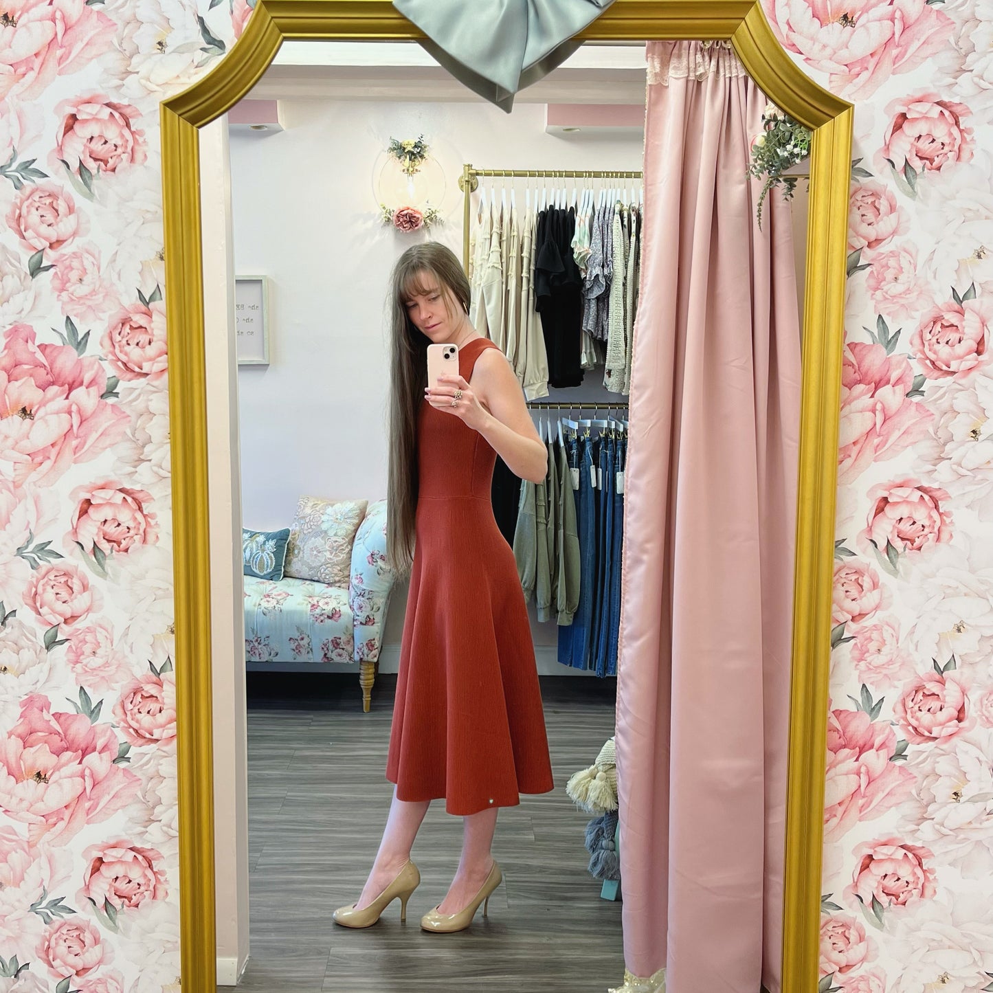 Noelle Knit A-line Long Dress