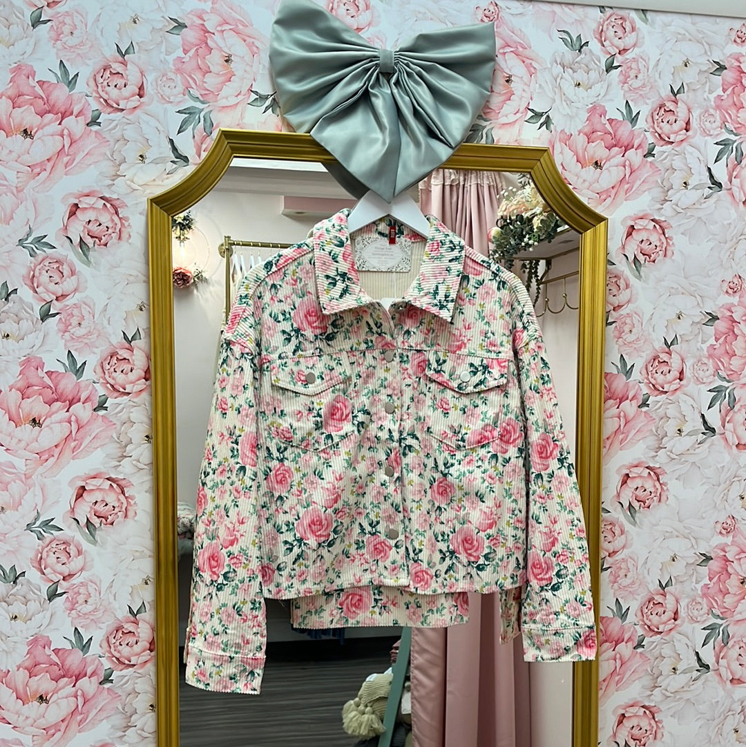 Rosie Floral Corduroy Jacket
