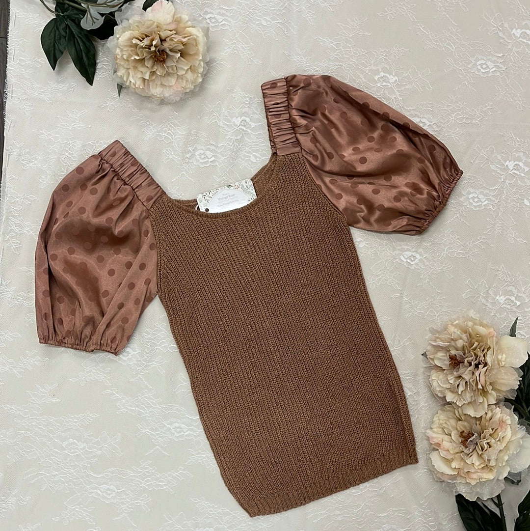Hollie Puff Sleeve Knit Top