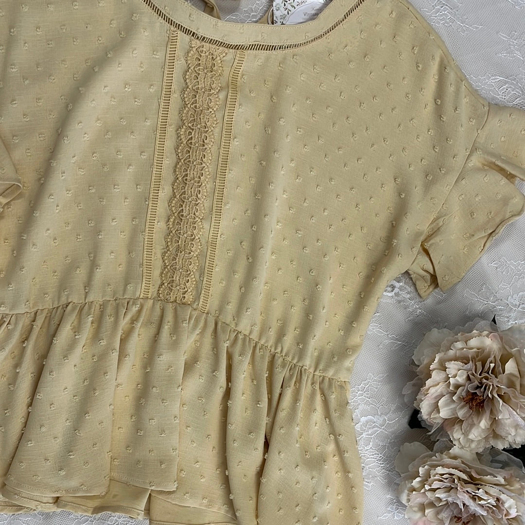 Lynette Flounce Hem Top
