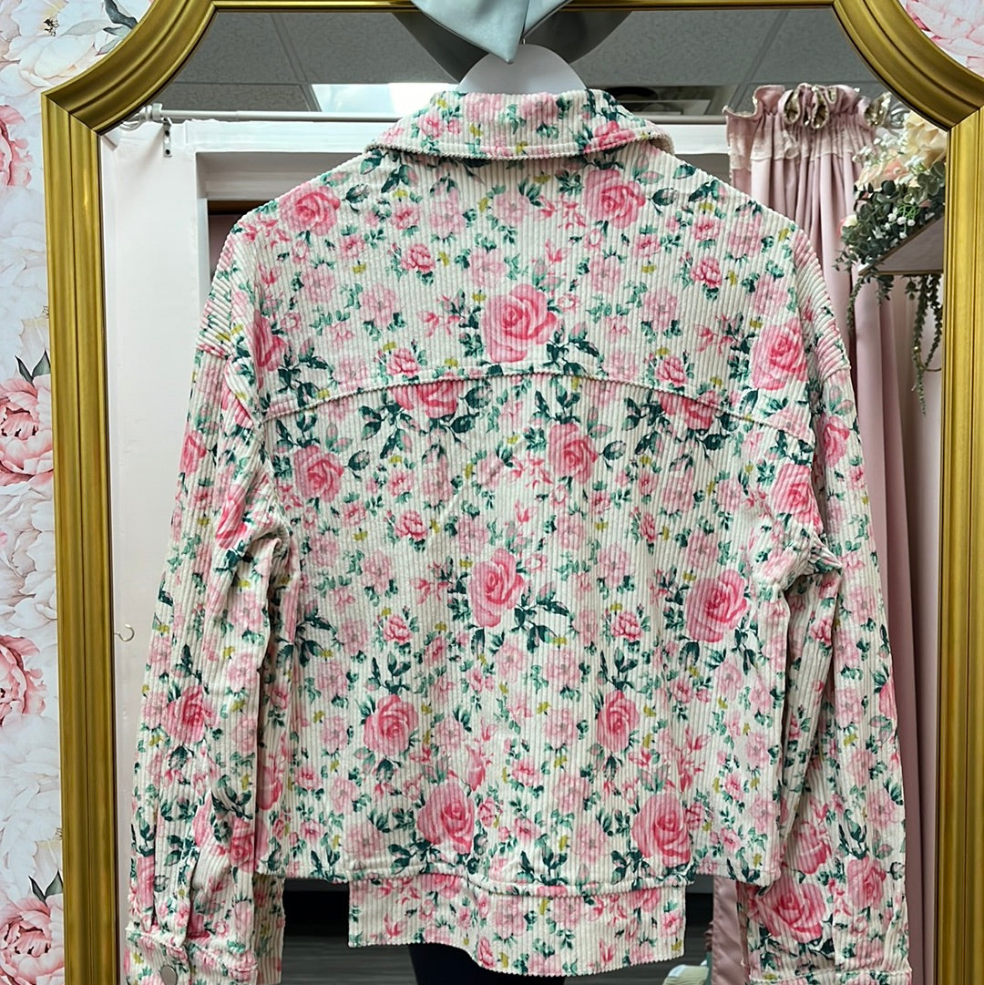 Rosie Floral Corduroy Jacket