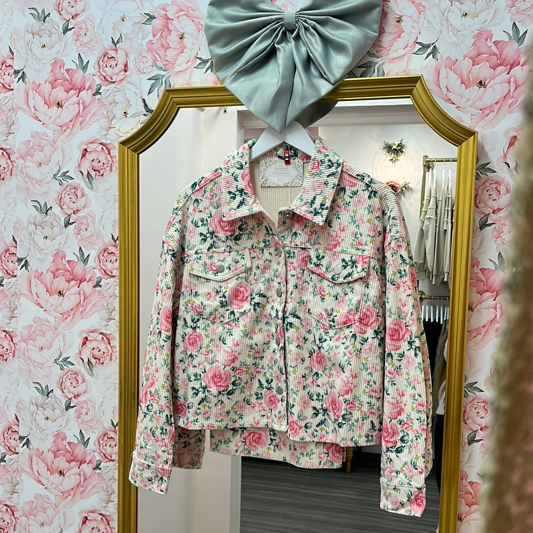 Rosie Floral Corduroy Jacket