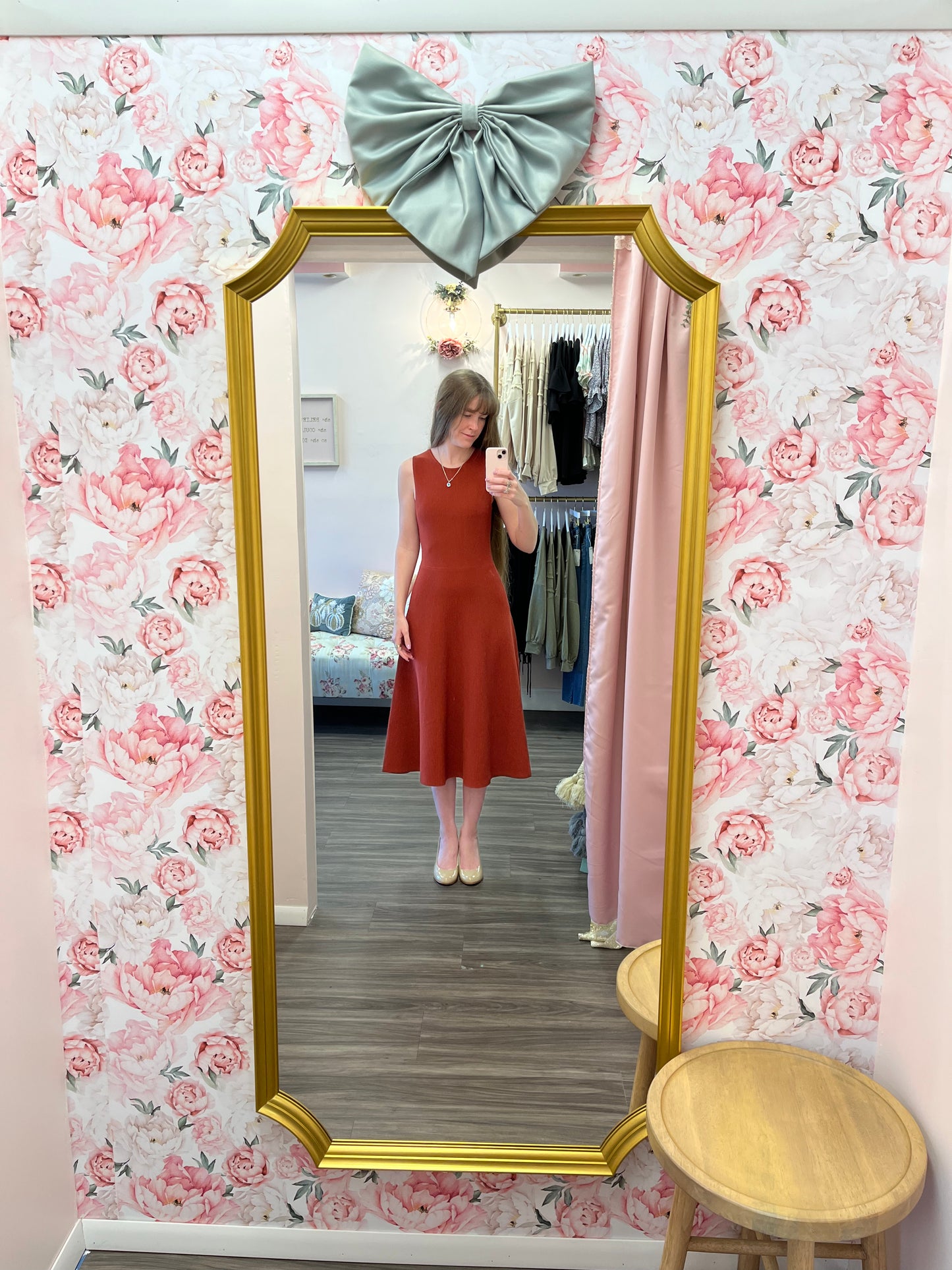 Noelle Knit A-line Long Dress