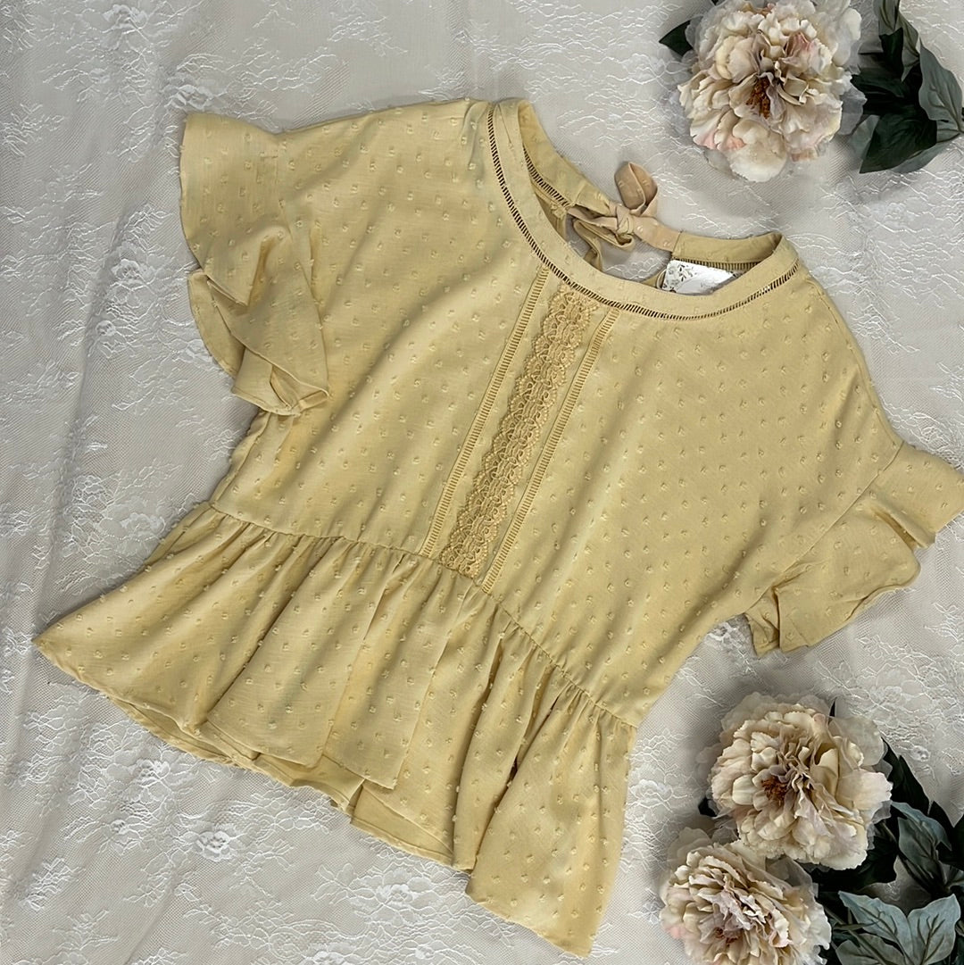 Lynette Flounce Hem Top
