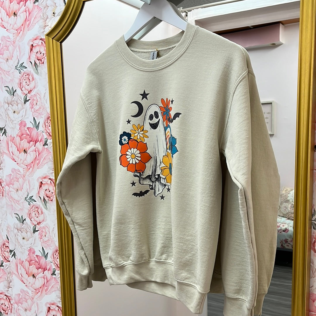 Retro Ghost Crewneck Sweatshirt