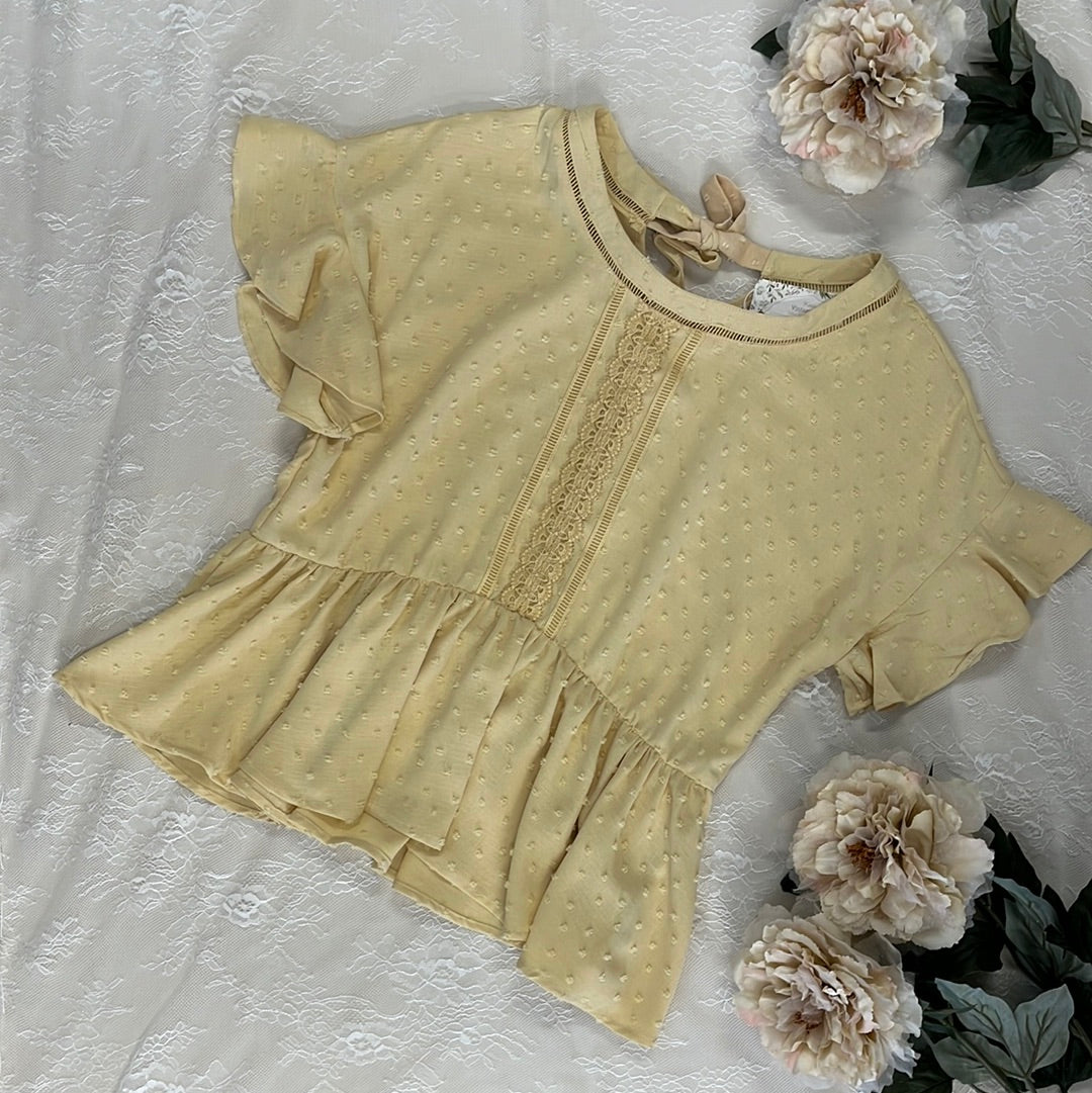 Lynette Flounce Hem Top