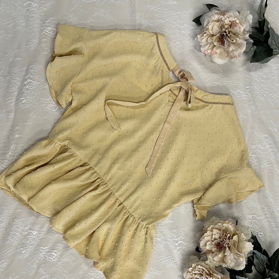 Lynette Flounce Hem Top
