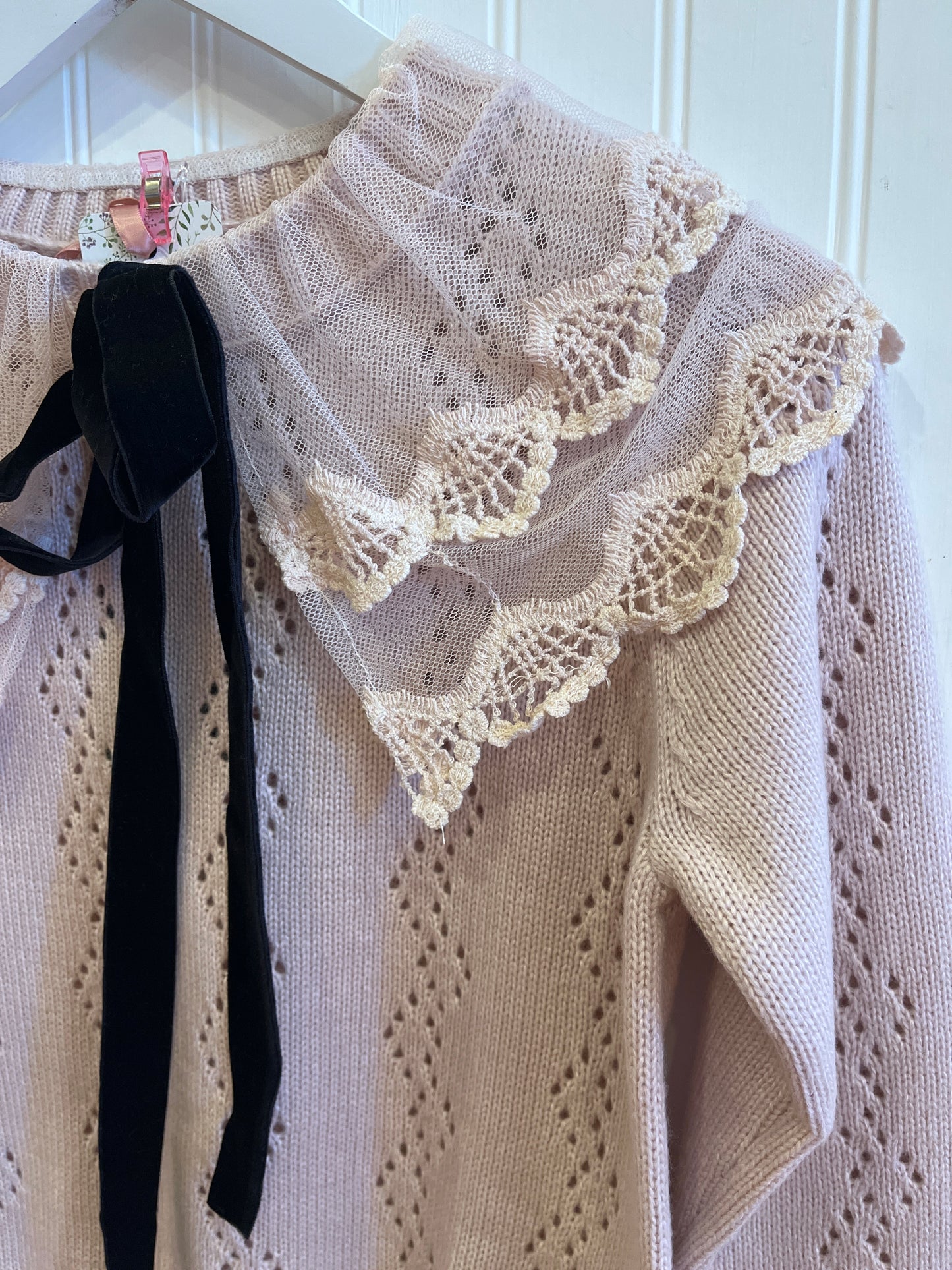 Mary-Ellen Lace Collar Sweater