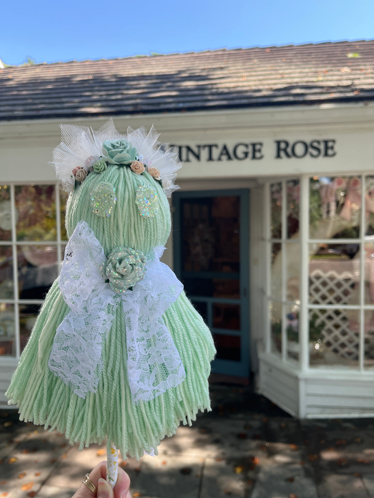 Mint Green Ghost Wand Decor
