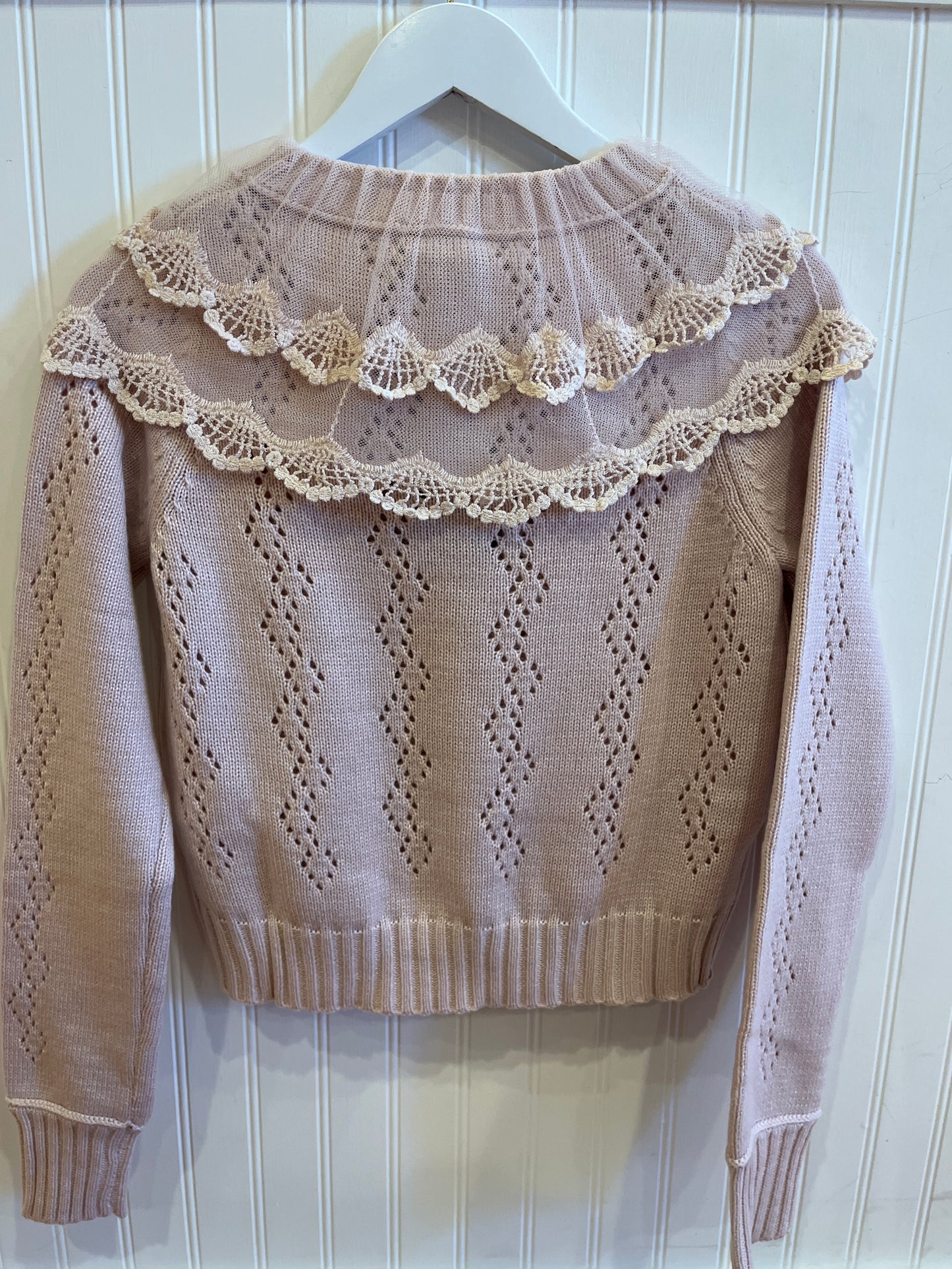 Mary-Ellen Lace Collar Sweater