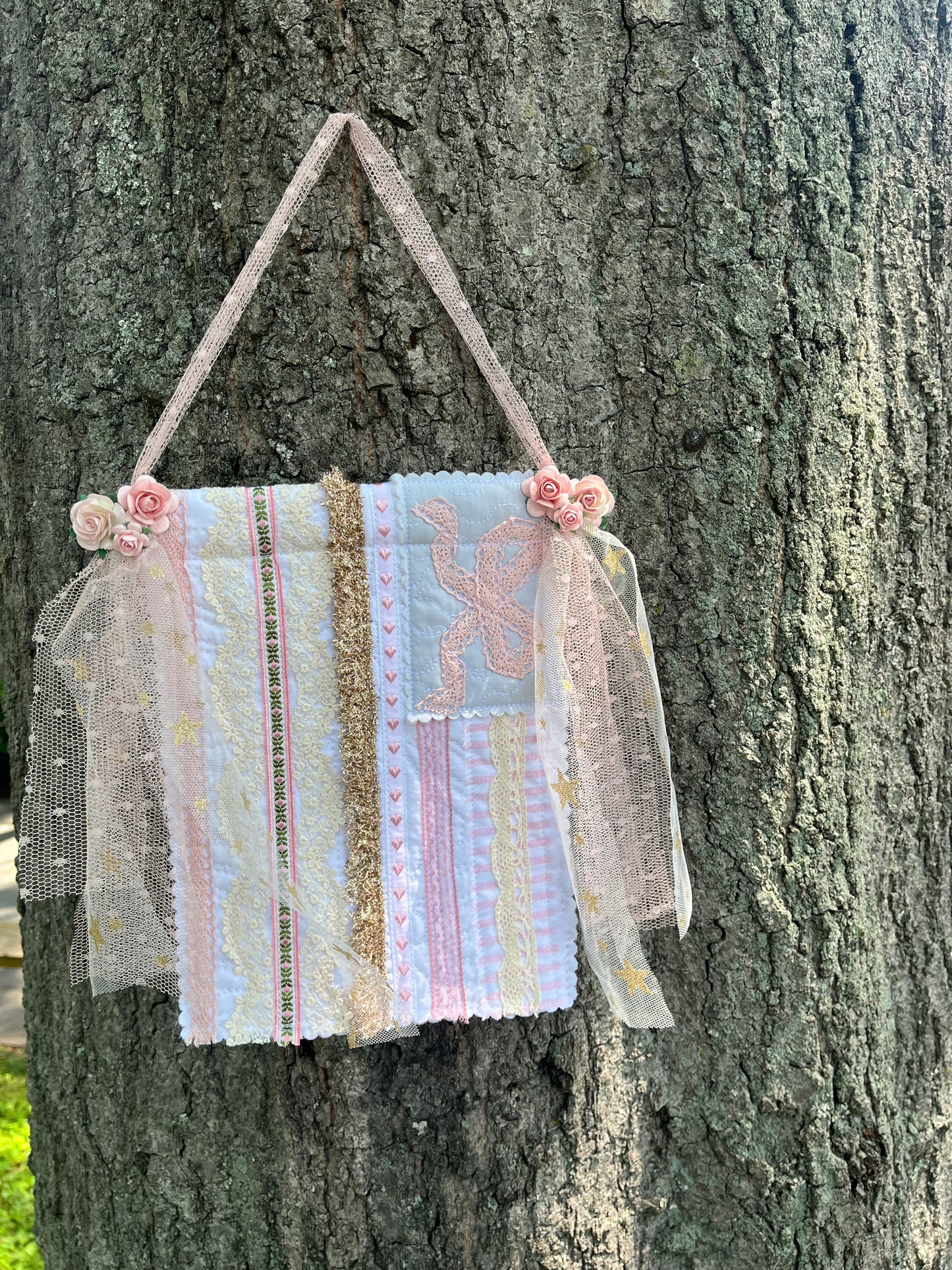 *Custom listing * Pink American Flag with Mulberry Flowers