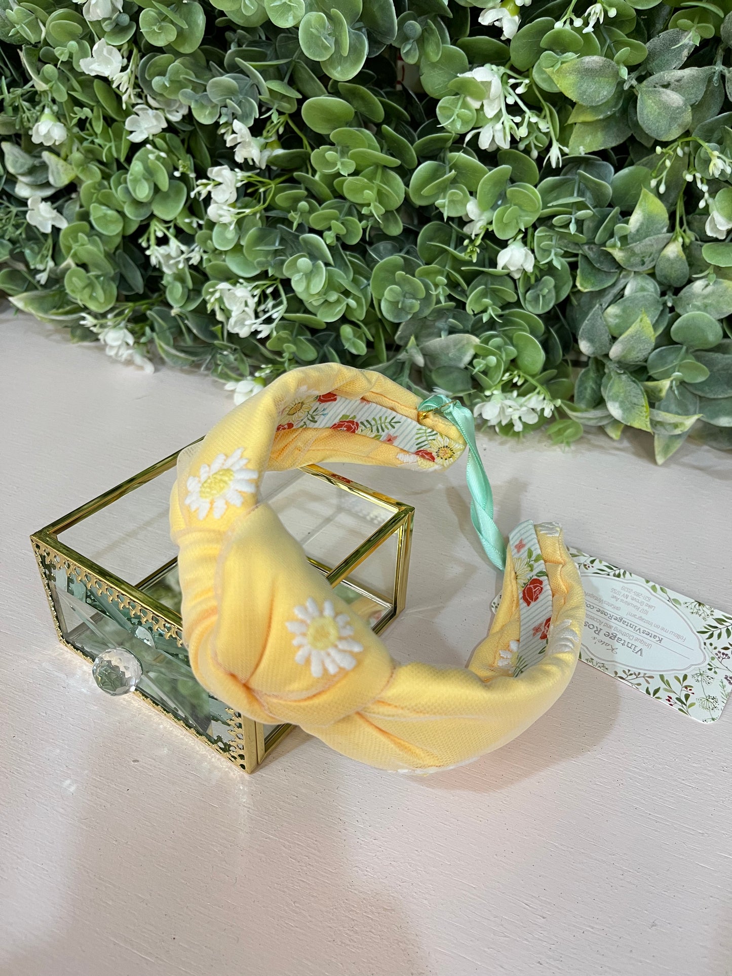 Bellarose Yellow Daisy Top Knot Headband