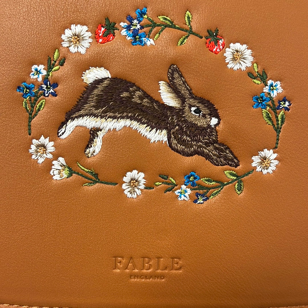 Rabbit embroidery mini Vintage Bag